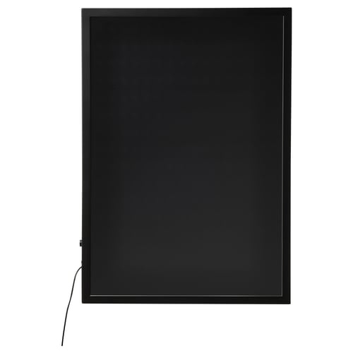OBEGRÄNSAD led wall lamp, black, sleek design, 5 lighting programmes, modern aesthetic.