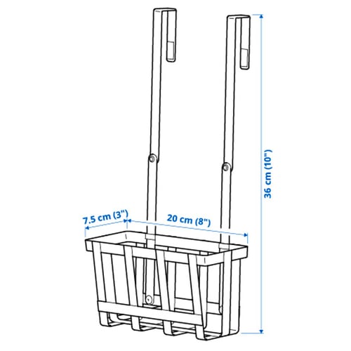 Illustration with measurements for the product: PÅLYCKE.