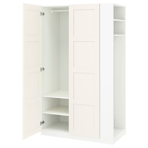 PAX / BERGSBO Wardrobe combination, white white/white, 120x60x201 cm