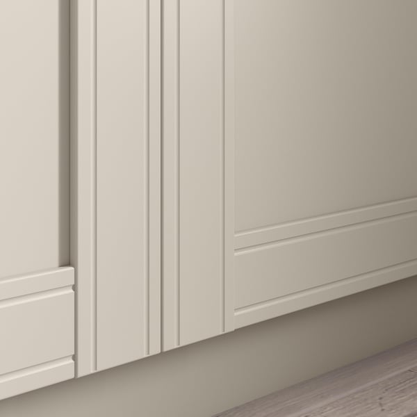 PAX / FLISBERGET Wardrobe combination, grey-beige/light beige, 200x60x236 cm