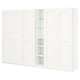 PAX / GRIMO Wardrobe combination, white white/white, 285x60x201 cm