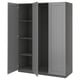 Option: PAX / GULLABERG Wardrobe combination, dark grey/dark grey, 150x60x201 cm