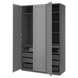 PAX / GULLABERG Wardrobe combination, dark grey/grey, 150x60x236 cm