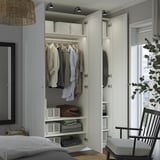 PAX / GULLABERG Wardrobe combination, white/white, 150x60x236 cm