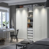 PAX / GULLABERG Wardrobe combination, white/white, 250x60x236 cm