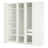 PAX / GULLABERG Wardrobe combination, white/white, 200x60x236 cm