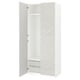 Option: PAX / MISTUDDEN Wardrobe combination, white/grey patterned, 100x60x236 cm