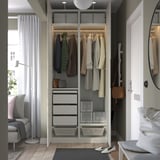 PAX / TONSTAD Wardrobe combination, white/off-white, 100x60x236 cm