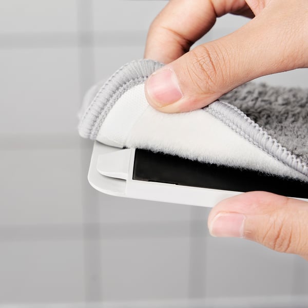 PEPPRIG Microfibre pad for flat mop, grey, 12x37 cm