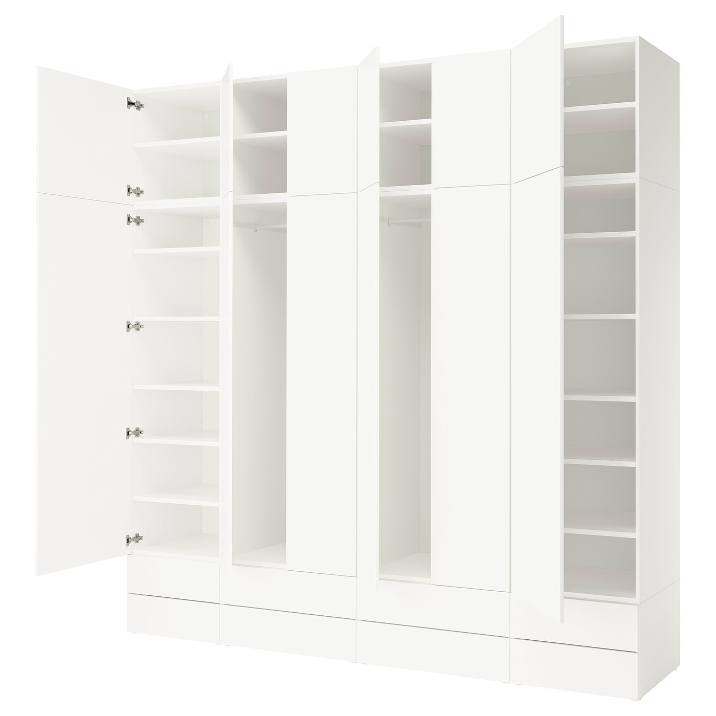 PLATSA Wardrobe combination white/FONNES white IKEA