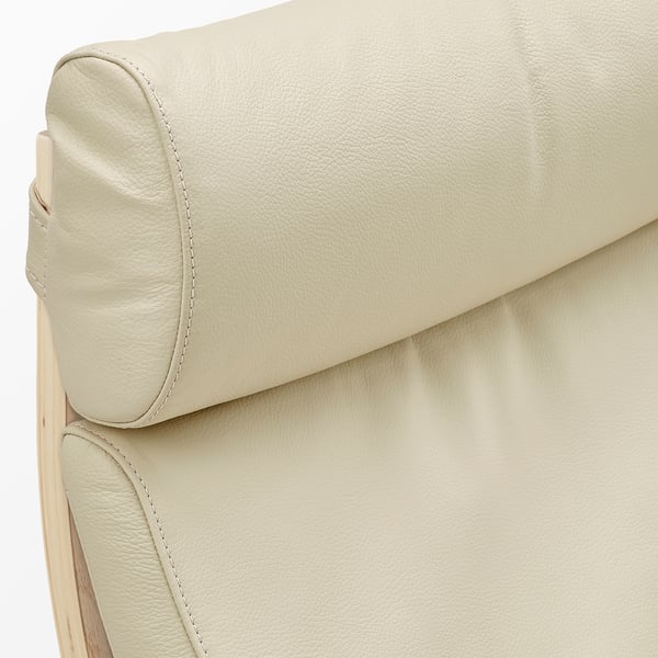 POÄNG Armchair, white stained oak veneer/Glose eggshell