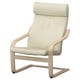 Option: POÄNG Armchair, white stained oak veneer/Glose eggshell