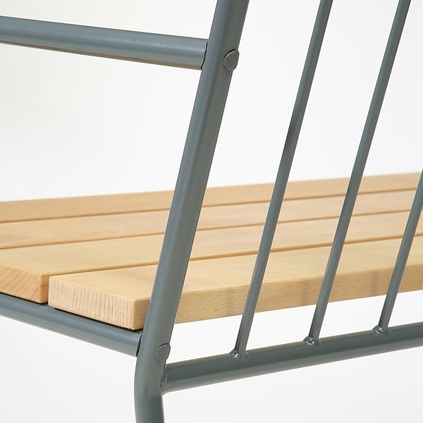 PRÄSTHOLM Bench with backrest, outdoor - grey - IKEA