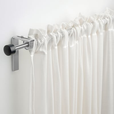 RÄCKA Curtain rod, silver-colour, 210-385 cm