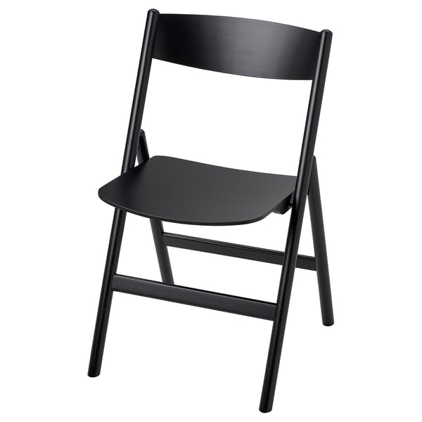 ravaror كرسي قابل للطي أسود ikea