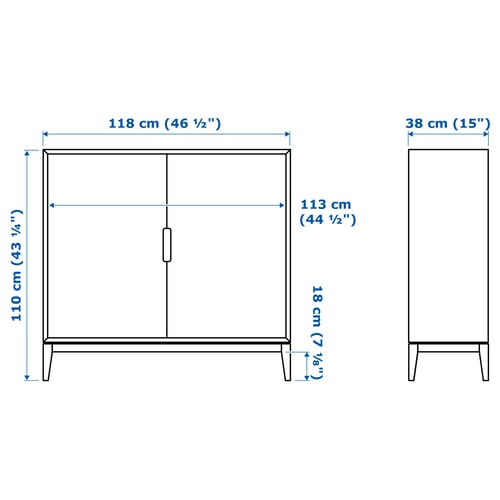 Illustration with measurements for the product: REGISSÖR.