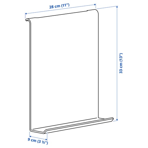 Illustration with measurements for the product: RELATERA.