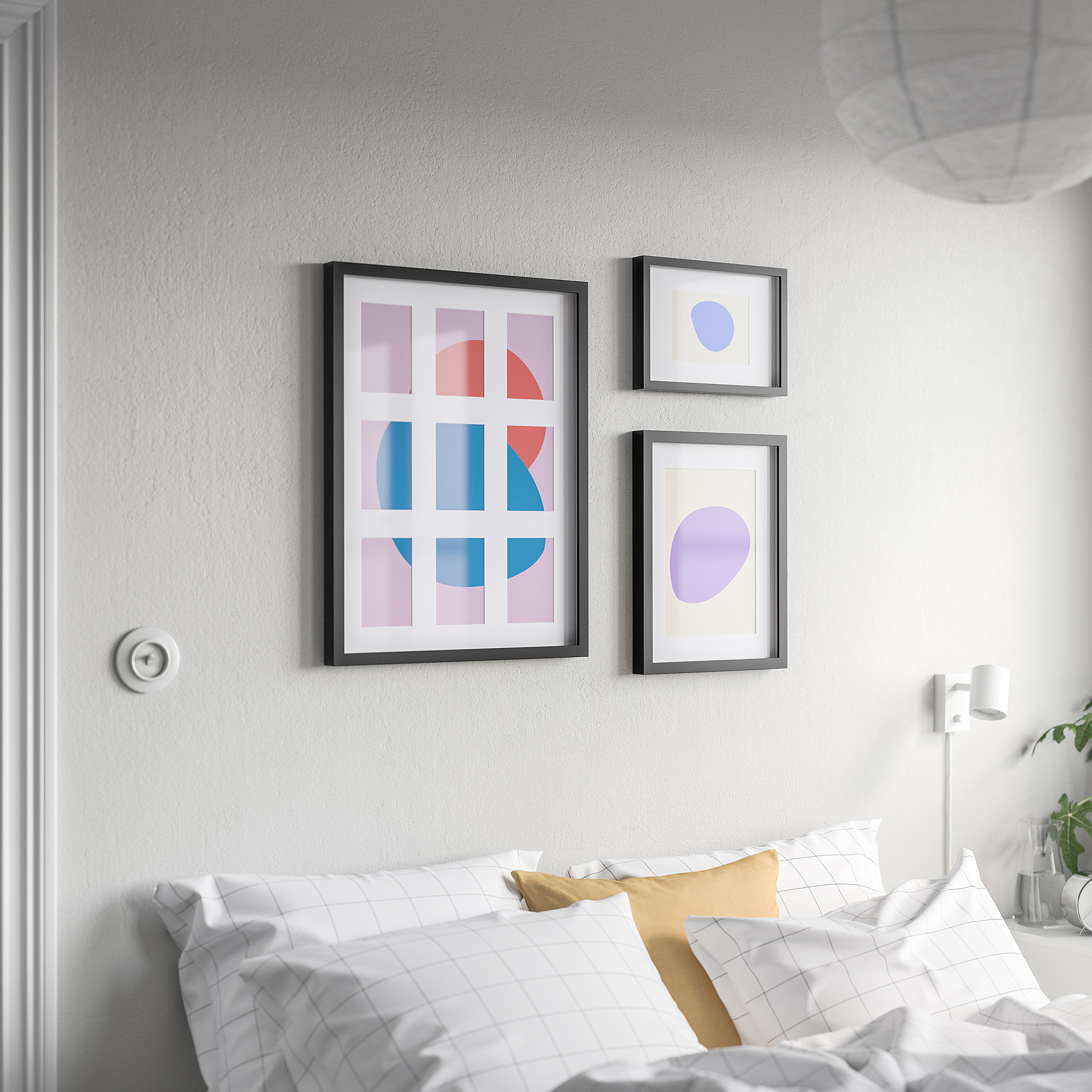 RÖDALM Frame for 9 pictures, black, 46x61 cm