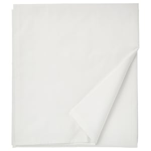 RÖNNVECKMAL white cotton percale sheets, crisp & cool, high thread count, pure cotton.
