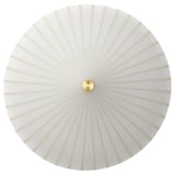 RORKULT Wall lamp, wired-in installation, stripe pattern/white glass, 35 cm