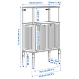 SÅGMÄSTARE Cabinet, light grey-blue, 83x36x128 cm