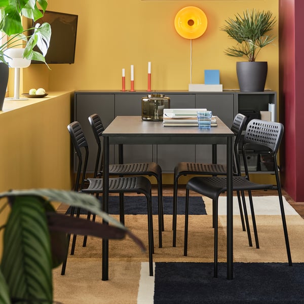 SANDSBERG Table, black, 110x67 cm