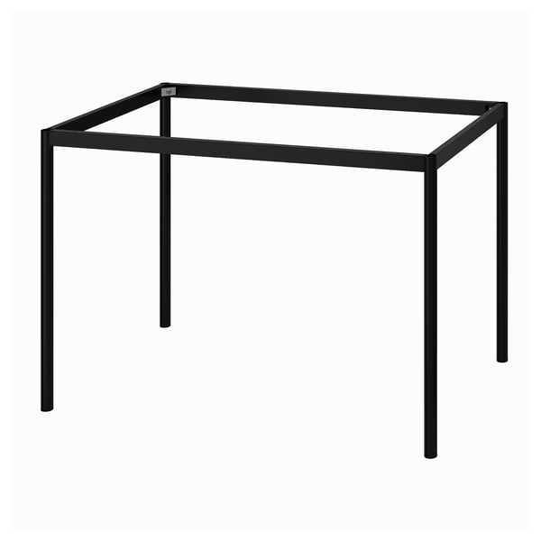 Black metal table base