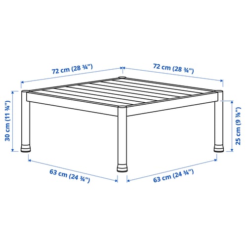 Illustration with measurements for the product: SEGERÖN.