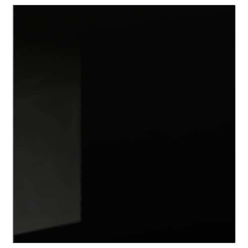 SELSVIKEN: sleek black front, glossy, modern, durable design for easy cleaning.