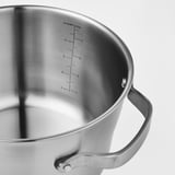 SENSUELL Pot with lid, stainless steel/grey, 5.5 l