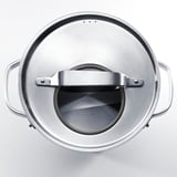 SENSUELL Pot with lid, stainless steel/grey, 5.5 l