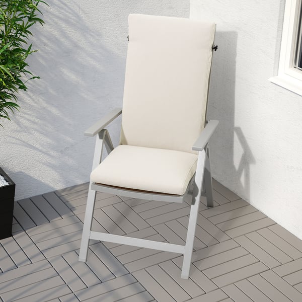 SJ LLAND Reclining chair  outdoor  light grey foldable 