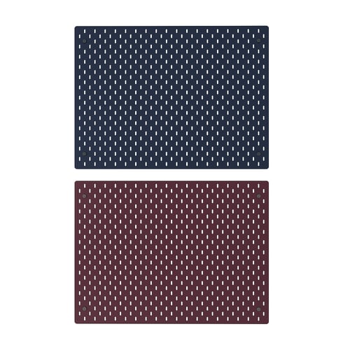 SKÅDIS Pegboard, double sided/dark grey-blue dark lilac-red, 76x56 cm