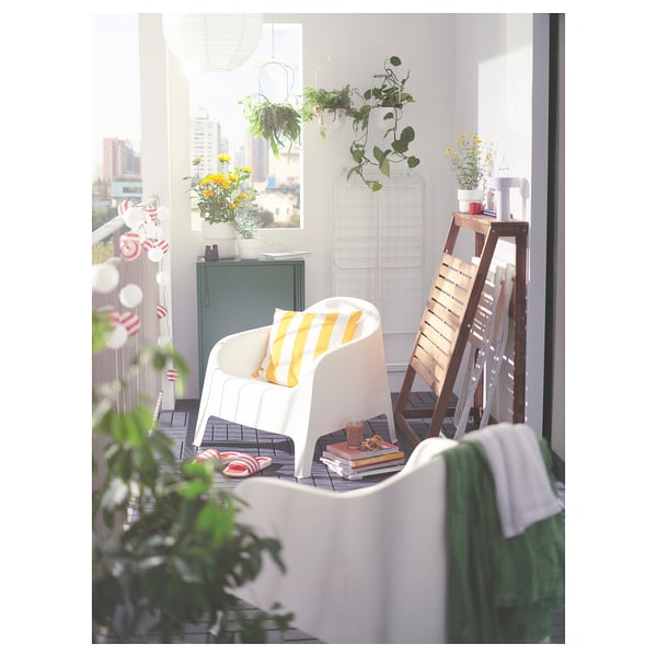 SKARPÖ Armchair, outdoor, white