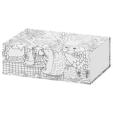 SKOGSDUVA Box, patterned/multicolour, 25x17x8.5 cm