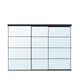 Option: SKYTTA / AULI Sliding door combination, black/mirror glass, 276x205 cm