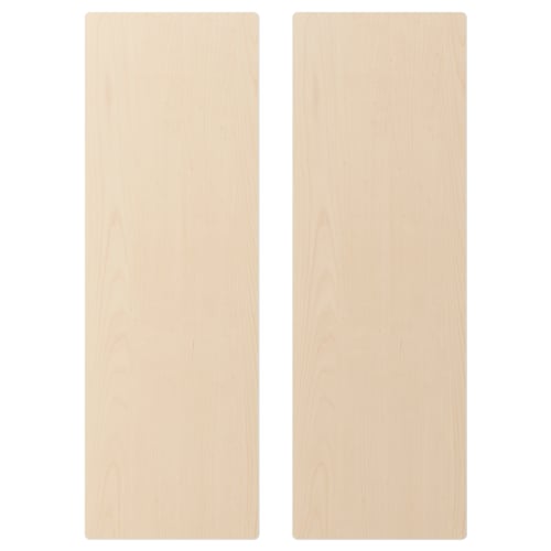 Two plain wooden panels, rectangular, smooth finish. Ideal for SMÅSTAD storage units, birch veneer.