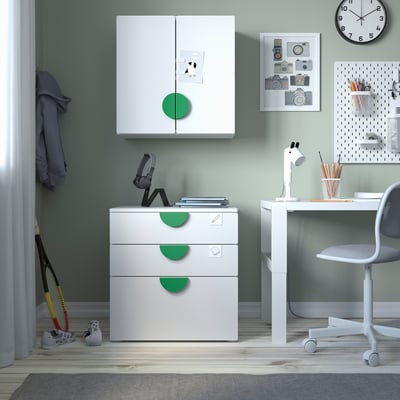 SMÅSTAD Wall cabinet, white white/with 1 shelf, 60x32x60 cm