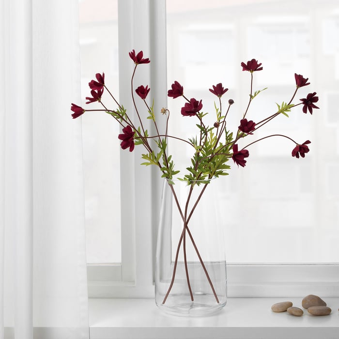 SMYCKA artificial flower, cosmos/dark red, 65 cm IKEA