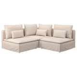 SÖDERHAMN Corner sofa, 3-seat, Gransel natural