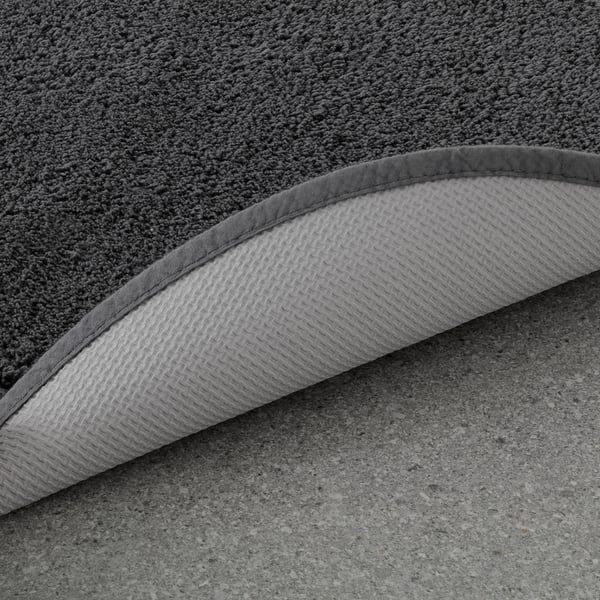 SÖDERSJÖN Bath mat, dark grey/round, 55 cm