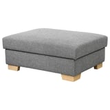 SÖRVALLEN Footstool with storage, Lejde grey/black