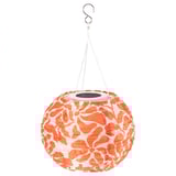 SOLVINDEN Pendant lamp, flower/solar-powered orange, 22 cm