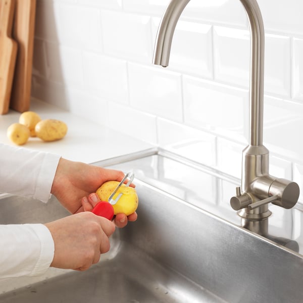 STÄM Potato peeler, red/white/black IKEA