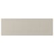 STENSUND beige cabinet fronts, framed, grooved panels, lacquered surface, square shape.