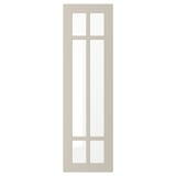 STENSUND Glass door, beige, 30x100 cm