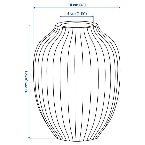 STJÄRNLUDD Vase, green, 12 cm