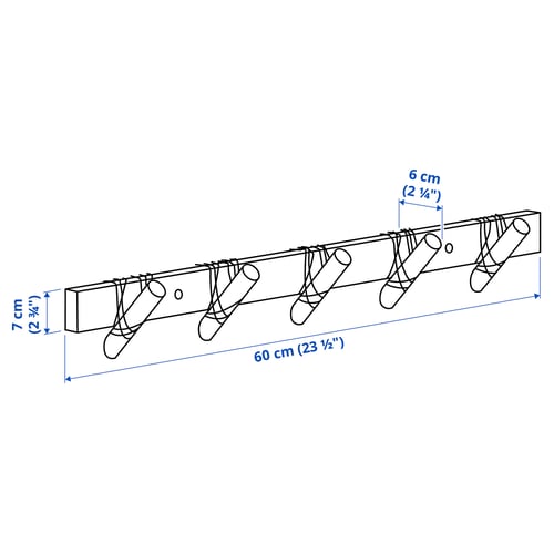 Illustration with measurements for the product: STOREDAMM.