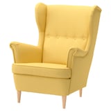 STRANDMON Wing chair, Tibbleby yellow