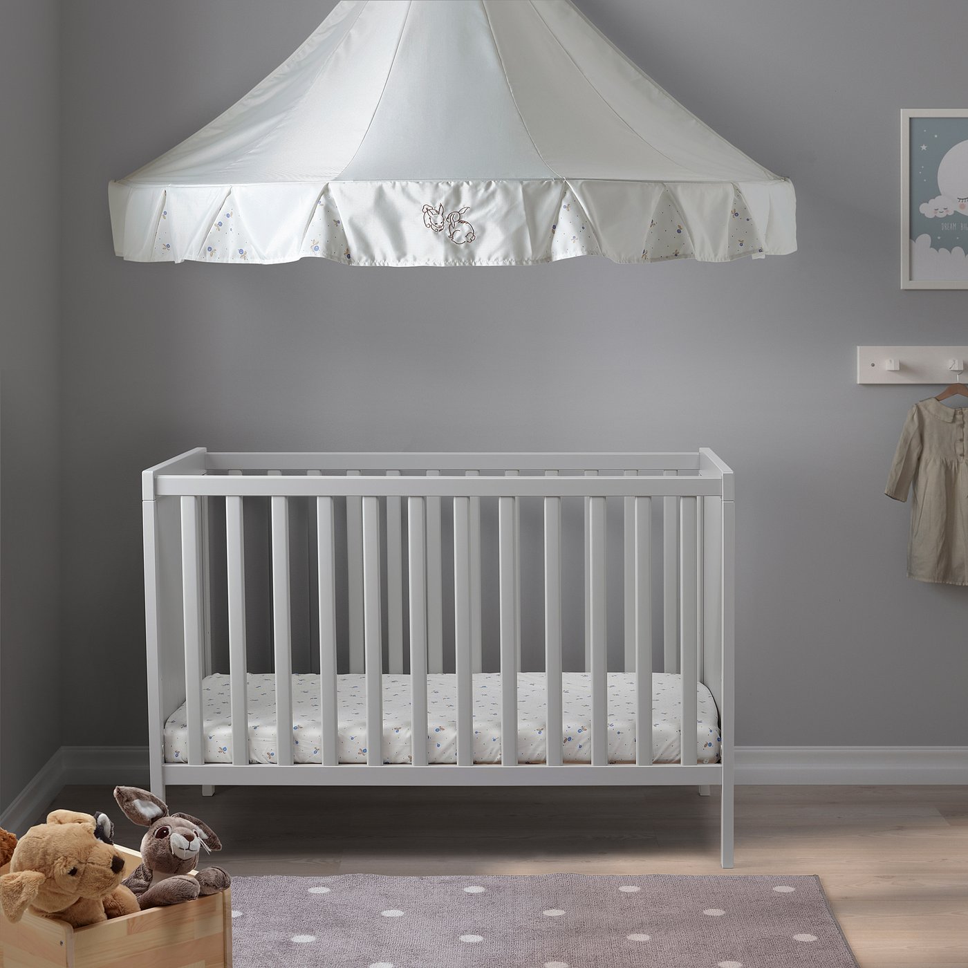 SUNDVIK Cot, grey, 60x120 cm IKEA